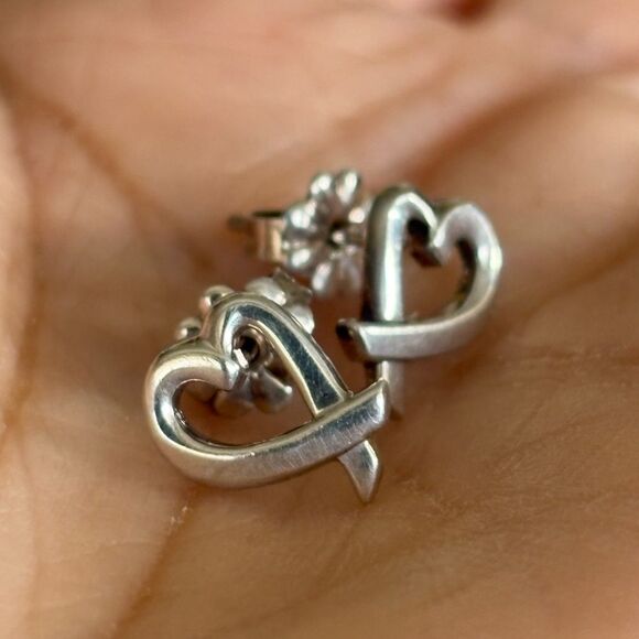Tiffany & Co. Paloma Picasso Loving Heart Earrings Sterling Silver - Picture 3 of 9